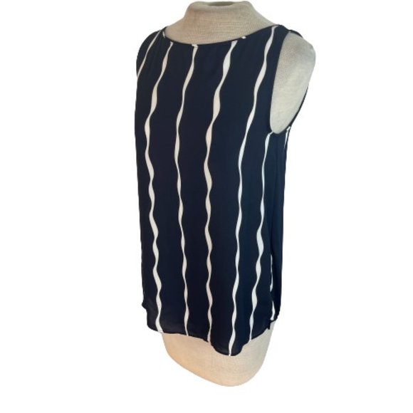 Ann Taylor Tops - Ann Taylor Tank Top Shirt Blouse Blue White XS